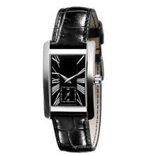 Fashion Wristwatch for Men and Woman Ss Case Calf Leather
